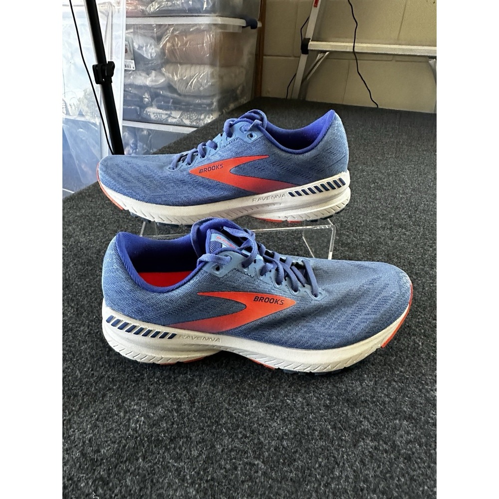 BROOKS RAVENNA 11 B Medium Womens Running Sneaker Blue Orange Walking Comfort